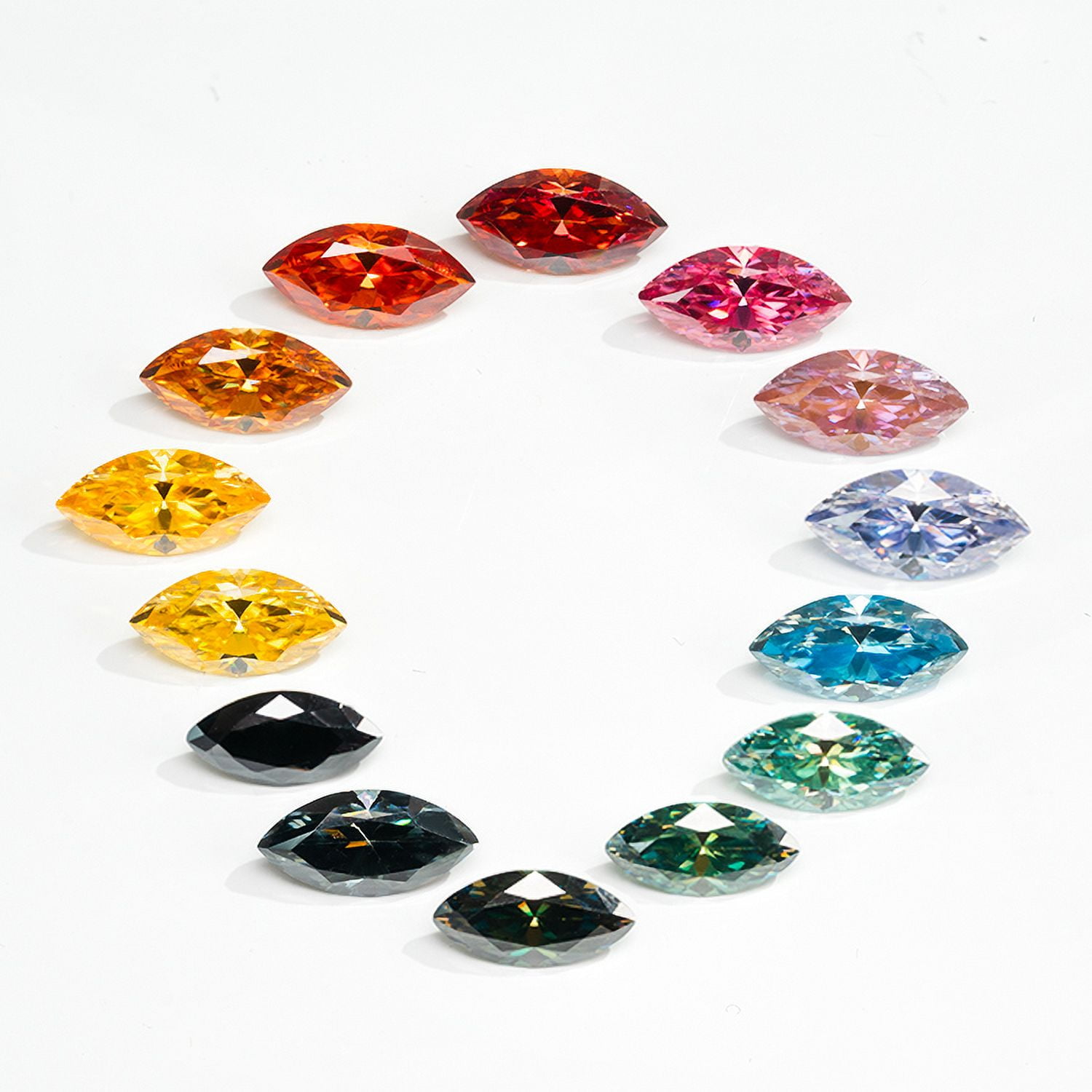 Moissanite Loose Stones Marquise Cut Real D VVS1 Lab Grown Diamond Colorful Gemstones for Jewelry Making Engagement Ring Pendant Necklace Earrings with GRA Certificate Anniversary Gifts