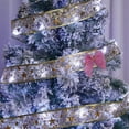thumbnail image 5 of 32ft Christmas Tree String Lights with 100 LED Bulbs | Battery Powered Warm Colored Lights | Flexible Copper Wire with Ribbon Bows | For Holiday Decorations Parties Weddings, 5 of 6