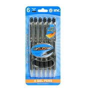6ct Clip Click Retractable Gel-black
