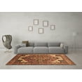 thumbnail image 3 of Ahgly Company Indoor Round Oriental Brown Industrial Area Rugs, 5' Round, 3 of 4