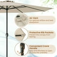 thumbnail image 6 of Kadyn Outdoor Patio Umbrella, Patio Market Umbrella,12 Feet Patio Umbrella with Crank Handle and 8 Sturdy Ribs-Beige, 6 of 10
