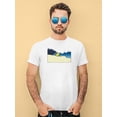 thumbnail image 2 of Yellow Parasol At Beach T-Shirt Men -Wilfred Hildonen Designs, Male Small, 2 of 4