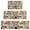 Brown Mushroom Line, variant on Brown Mushroom Label Light Pattern Kitchen Rugs Sets Of 3,Kitchen Runner Rugs Non Skid Washable,Decorative Kitchen Floor Mats for Kitchen,Sink,Laundry,17"x30"+ 17"x47" + 17"x59"