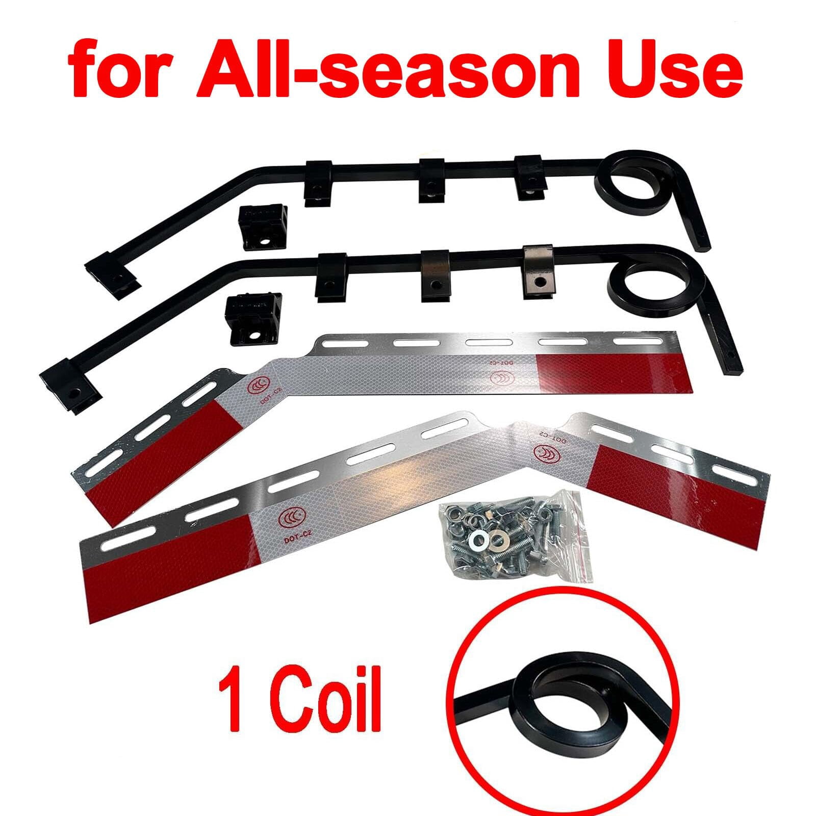 BST BSSP Semi Truck Angled Bar Type Mud Flap Hangers Complete Kit for Left& Right Side,30" Length Square Steel 1 Coil Damping Spring - Angled Mud Flap Hanger Universal Fit Semi Trucks Trucks, Trailers