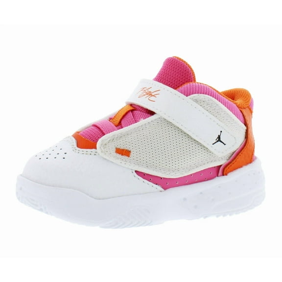 Nike Jordan Max Aura 4 Infant/Toddler Shoes Size 7, Color: White/Pinksicle/Safety Orange