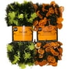 Seasonal Metallic Orange Pumpkin With Black Cente