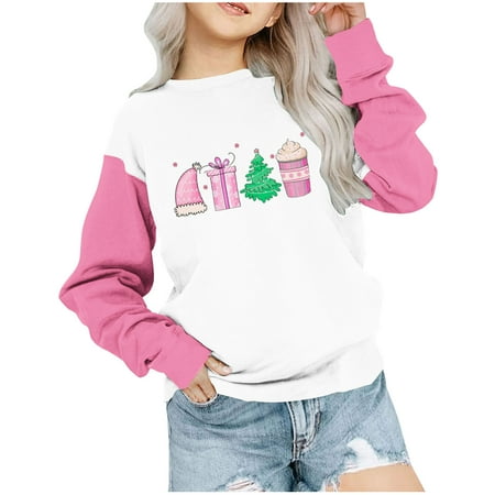 

Hpgjzj Thanksgiving Shirts for Kids 2024 Trendy Funny Cute Graphic Crewneck Raglan Long Sleeve Sweatshirts Tops Loose Fit