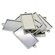 10 Pieces Pendant Setting Cabochon Cameo Base Tray Bezel Blank for Resin
