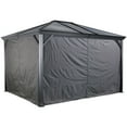 thumbnail image 2 of Sojag Ventura 8 x 8 x 6 ft Grey Curtains for Gazebo, 2 of 6