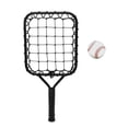 thumbnail image 3 of Baseball Racquet Ball Set, Baseball Essentials Durable Iron Baseball Auxiliary Practice Device, Hitting Aid Baseball Practice Racket with Ball Black, 3 of 10