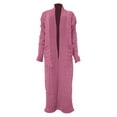 thumbnail image 4 of Comdrip Long Cardigans for Women! Long Cardigans for Women Open Front Cable Knit Cardigan Open Front Oversized Draped Sweater Outerwear Fall Cardigans for Women Pink L, 4 of 4