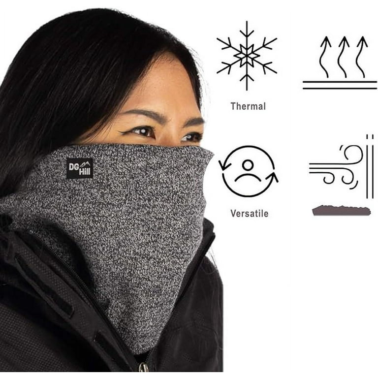 DG Hill 2 Pack Thermal Fleece Lined Neck Warmers, Winter Ski Face