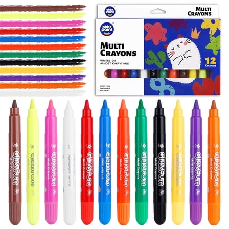 XUEYU 12 Color Twist Crayons for Toddlers, Tempera Crayon Sticks, Washable Crayons with Storage Bucket, Super Quick Drying Gift for Boys and Girls