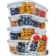 thumbnail image 1 of Recipientes de vidrio para preparación de comidas PrepNaturals de 1 L (paquete de 5), 1 of 9
