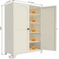 thumbnail image 5 of Yardi Yarda 71'' 2 Shapely Door Cabinet With Lock, Metal Storage Cabinet with Doors and Adjustable Shelves for Indoor, Beige, 5 of 5