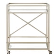 thumbnail image 6 of Evelyn&Zoe Wilson 30" Wide Rectangular Bar Cart, Satin Nickel, 6 of 7