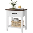 thumbnail image 4 of GarveeHome Nightstands, End Table with Drawer, Side Table for Living Room, 2 Tiers Storage Shelves Bedside Table, White/2PCS, 4 of 9