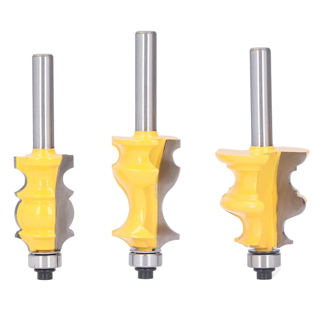 Special Molding Bit, Roundover Beading 3Pcs Corner Rounding Architectural Molding Milling Cutter High Sharpness Edge Forming For Woodworking For Furniture