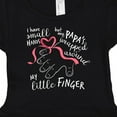 thumbnail image 4 of Inktastic I Have Small Hands, but My Papas Wrapped Around My Little Finger Girls Baby Dress, 4 of 5