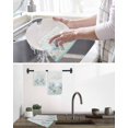 thumbnail image 5 of Aqua Coastal Shell Kitchen Dish Towels for Drying Dishes Set of 2, Nautical Coral Starfish Seahorse Waffle Weave Microfiber Hand Tea Bathroom Towels Quick Dry & Absorbent Towel 15.7x23.6, 5 of 7