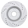 thumbnail image 4 of TRQ Front Performance Brake Rotors Set Premium G-Coated Cross Drilled & Slotted Fits Select 2011-2022 Dodge Durango 2011-2021 Jeep Grand Cherokee 2022 Grand Cherokee WK, 4 of 5