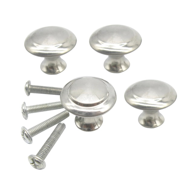 EeaseMX 20 pomos redondos de aleación de zinc para cajones, puertas de vidrio, con tornillos para gabinetes, muebles, cocinas y decoración del hogar (plateados).