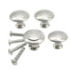 thumbnail image 1 of EeaseMX 20 pomos redondos de aleación de zinc para cajones, puertas de vidrio, con tornillos para gabinetes, muebles, cocinas y decoración del hogar (plateados)., 1 of 7