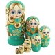 thumbnail image 1 of Winterworm linda niña con trenza grande Matryoshka hecha a mano muñecas de los deseos Juego de muñecas rusas de anidación 7 piezas de madera para niños regalos de juguete decoración del hogar verde Winterworm 70247300, 1 of 1