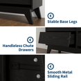 thumbnail image 6 of Home 6-Drawer Dresser for Bedroom, 47.2" Wide Mid Century Chest of Drawers, Wooden Dresser TV Stand, Vintage Dressers with Bevel Design for Bedroom, Living Room, Hallway, 6 of 7