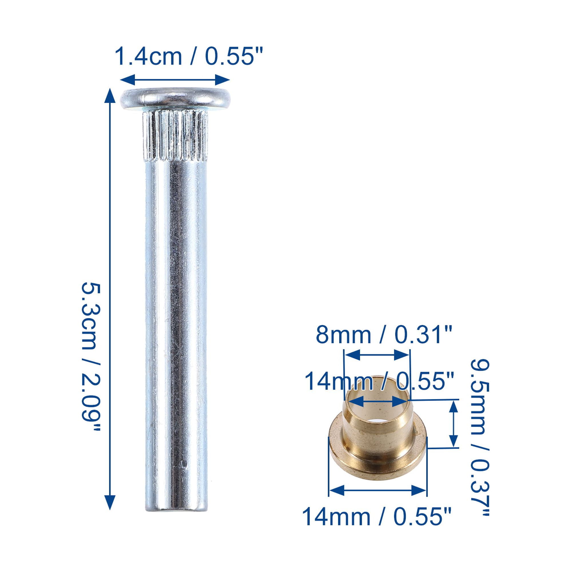 Unique Bargains Door Hinge Pin Bushing Repair Kit Replacement Fit