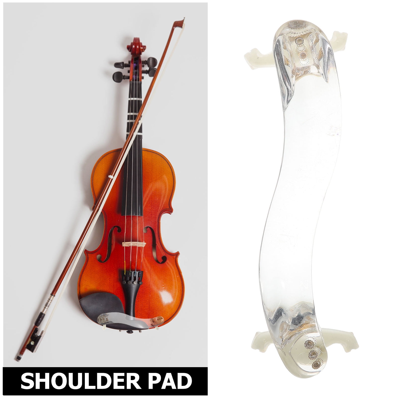 HONMEET Adjustable Acrylic Violin Shoulder Rest Support for Practice - Comfortable Musical Instrument Accessory 1 Set
