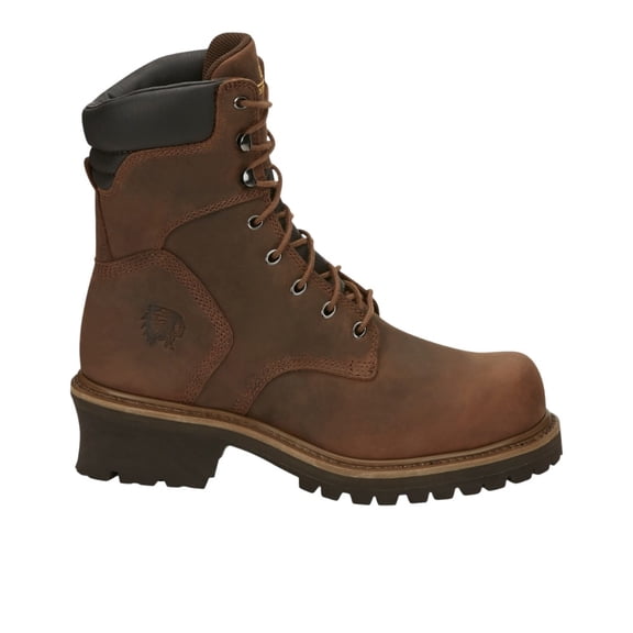 Chippewa Men's IQ Tough Oblique 8" Logger Boot Steel Toe Bark 10 D(M) US