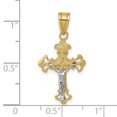 thumbnail image 5 of Auriga Fine Jewelry 10K Two-tone Gold INRI Crucifix Cross Charm for Women (L-26mm, W-14mm), 5 of 6
