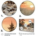 thumbnail image 3 of Designart "Wintery Pine Tree Vista" Tree Pine Floater Framed Wall Art Print, 3 of 7