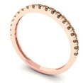 thumbnail image 2 of 0.57 ct Brilliant Round Cut Simulated Champagne 18K Rose Gold Stackable Band SZ 5.75, 2 of 6