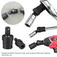 thumbnail image 5 of 3pcs Impact Gimbals Set 1/2" 3/8" 1/4" Reducer Adapters With Ball And Spring System Impact Gimbals Socket Adapters For Sockets And Bits, 5 of 5