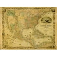 thumbnail image 2 of Vintage Maps 24x19 Black Ornate Wood Framed with Double Matting Museum Art Print Titled - United States, 2 of 4