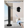 thumbnail image 6 of Tower Fans for Bedroom, 43" Bladeless Oscillating Standing Fan, Touch LED Display, Remote Control, 12H Timer, 3 Speeds 3 Modes, Max 26ft/s Quiet Cooling Floor Fan for Home Office, 6 of 8