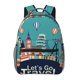 thumbnail image 1 of Fotbe Let's go Travel Mochila Casual con Estampado para Escuela, Viajes y Actividades al Aire Libre - Duradera, Ligera y Cómoda, 1 of 5
