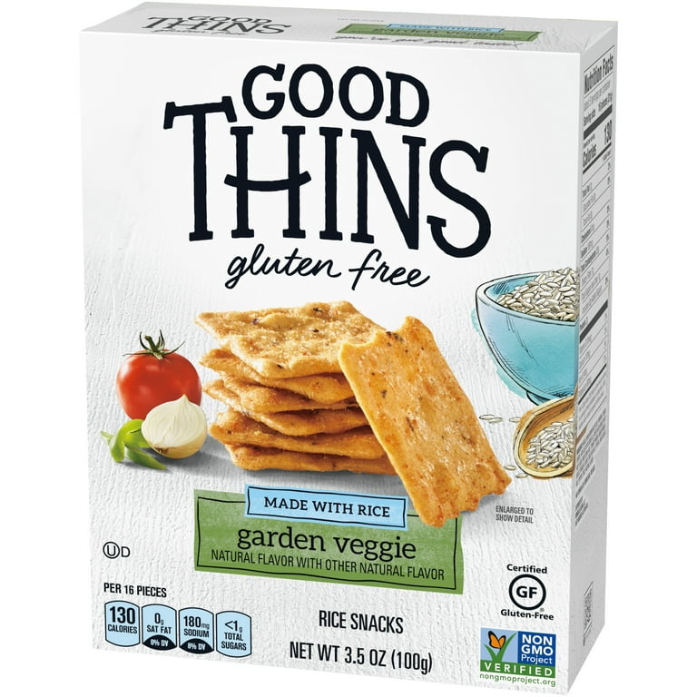 Good Thins Rice Snacks, Gluten Free, Garden Veggie - 3.5 oz