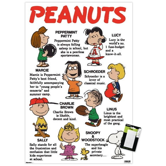 Peanuts: Persistence - Group Wall Poster, 14.725" x 22.375"
