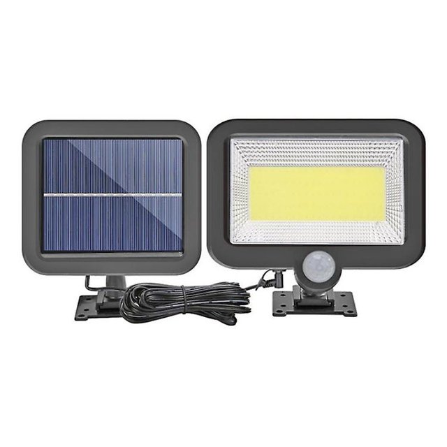 Luz solar al aire libre, luz solar de 100 LED Luz solar de jardín con lámpara de seguridad con sensor de movimiento, ángulo de iluminación