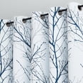 thumbnail image 6 of Decoultimatex Blue White Branch Blackout Curtains for Bedroom Triple Weave Energy Saving Full Blackout Window Curtains for All Seasons, 52"x96"x2, 6 of 6