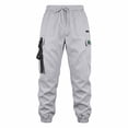 thumbnail image 5 of Zekutng Cargo Pants for Men Strap Decor Small Label Drawstring Tapered Jogger Pants,Sizes S-3XL, 5 of 6