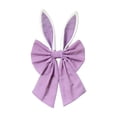 thumbnail image 2 of 16 Inch Easter Bunny Ears Bows for Wreaths, Colorful Spring Decorative Wreath Bow for Holiday Tree Topper Decor, Easter Basket DIY Crafts Wall Window Indoor Home Party Supplies (Purple), 2 of 7