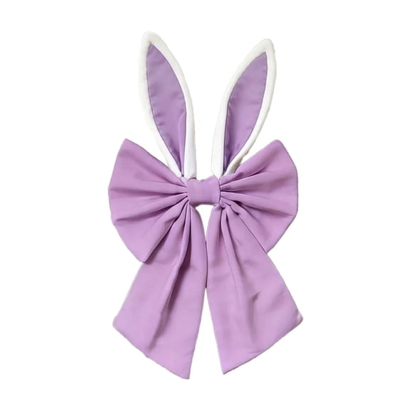 Luoshdecor Easter Bunny Ear Ribbon Bow, Decorative Bow Shape Hanging Decor for Holiday Home Parties