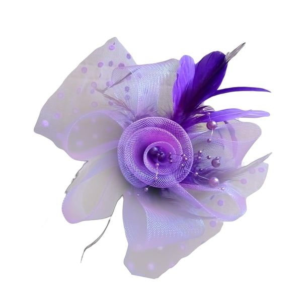 s para mujer y niña, pinza para el pelo, sombrero con horquilla, , cóctel, boda de té, sombrero , púrpura Violeta Soledad Clip de pelo de las mujeres