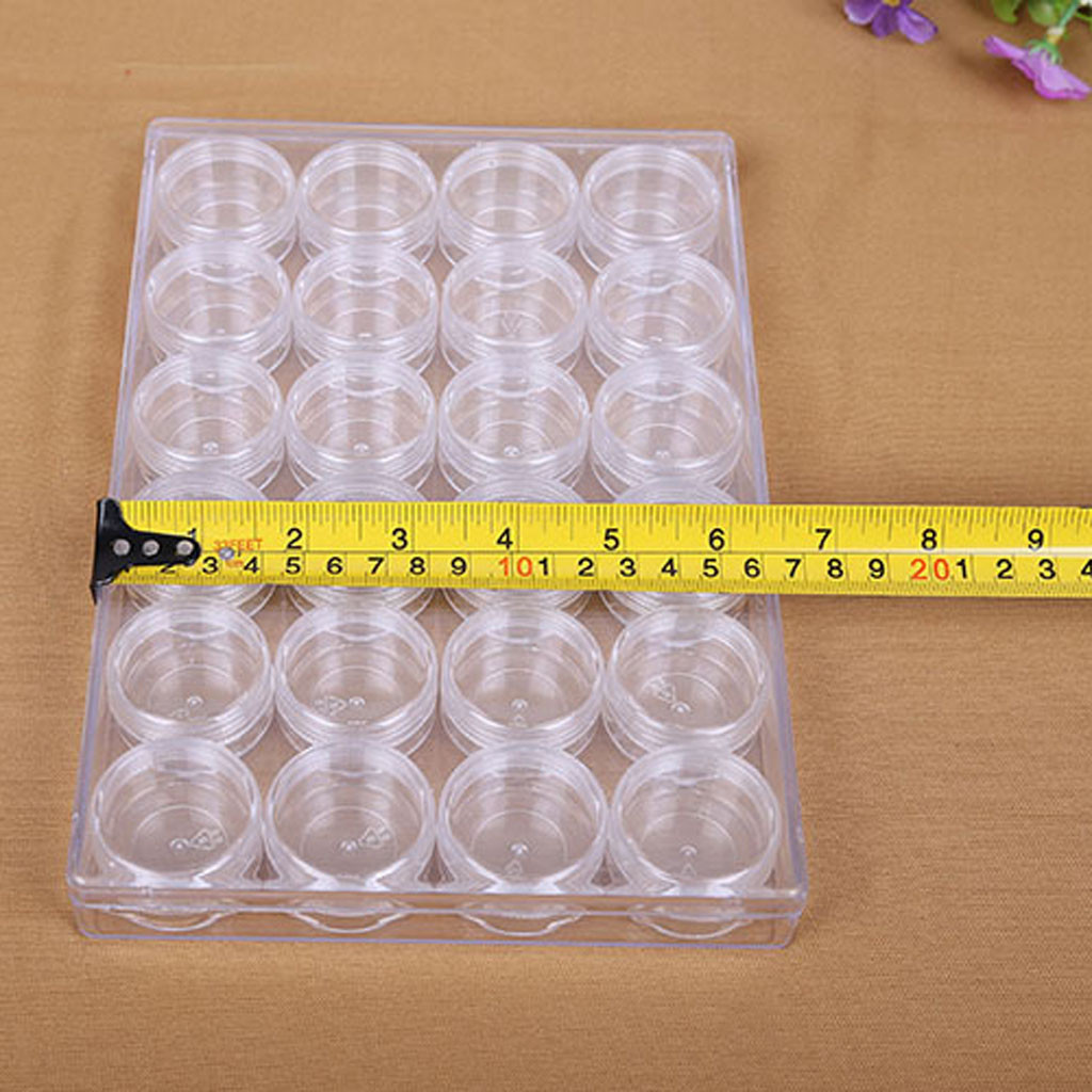 Clearance! Eeatig Storage 1Pcs Plastic Art Jewelry Box 24 Grids Rectangle Tool Storage Bead Container Housekeeping & Organizers Household Essentials White