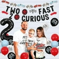 thumbnail image 4 of Two Fast Two Curious Birthday Decorations, Racing Car 2nd Birthday Decoration for Boy Racing Car Theme Banner Garland Cake Topper Number 2 Foil balloon for Boy Race Car Theme Birthday Party, 4 of 6