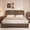 Brown, variant on Boucle Queen Size Bed Frame with Adjustable Headboard, Upholstered Cloud Platform Bed Frame with Wood Slats, Noise-Free Queen Bed, No Box Spring Required, Easy Assembly, Brown